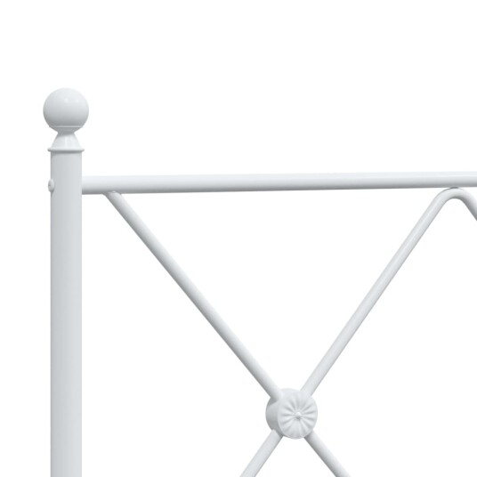 Sengegavl i metall hvit 90 cm 8721012374638