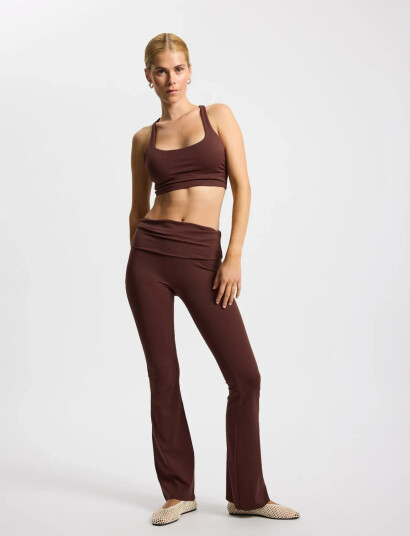 Rethinkit Studios Butter Soft Flare Tights All Day   Burgundy   L