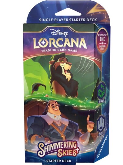 Disney Lorcana Starter kortstokk med to foliekort Emerald og Steel