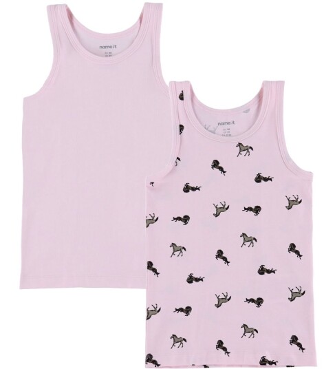 Name It nmfTank Ballerina Horse 2-pakning Singlet Rosa 98
