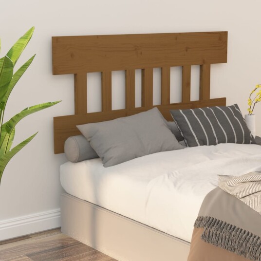 vidaXL Sengegavl honningbrun 203,5x3x81 cm heltre furu