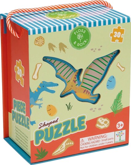 Floss & Rock Shaped Puzzle 30 Pcs. Dino GREEN 25X20X5