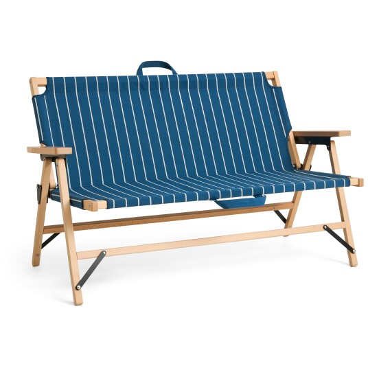 Outdoor Market Folding Sofa Blue With Beige Stripe Outdoor Market Folding Sofa Blue With Beige Stripe