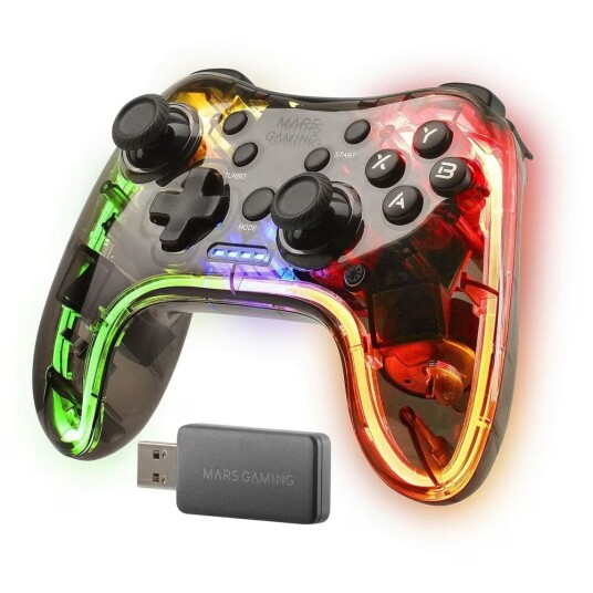 Trådløs spillkontroller Mars Gaming MGP24 Transparent Trådløs spillkontroller Mars Gaming MGP24 Transparent