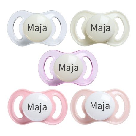 Esska Happy Mini Night Str. 1 0 6 Md. Symmetrisk Silikon Smokker Med Navn  5 pak