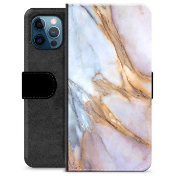 iPhone 12 Pro Premium Lommebok-deksel Elegant Marmor