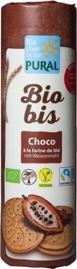 Pural bio bis kjeks med kakaofyll 320 g Pural bio bis kjeks med kakaofyll 320 g