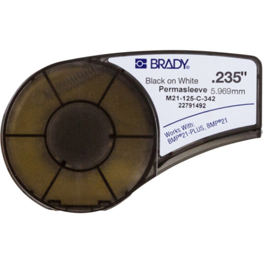 Brady M210 Krymp 6 mm Sort På Hvit Brady M210 Krymp 6 mm Sort På Hvit