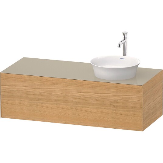Duravit White Tulip Servantskap 1 skuff 130x55x40,8 cm Eik/Taupe Høyglans