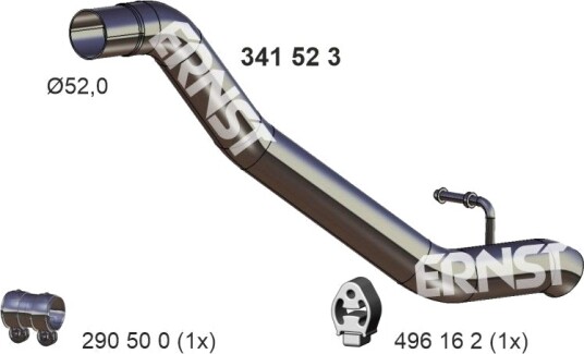 Eksosrør ERNST 341523 Eksosrør ERNST 341523