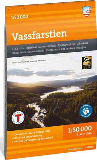 Vassfarstien Calazo Turkart 1:50 000