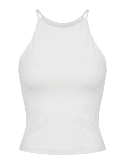 Drop of Mindfulness Butter Soft High Neck Tank Top White S