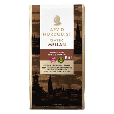 Arvid Nordqvist Nordquist Classic kaffe Mellanbrygg 500 g 12 stk. Arvid Nordqvist Nordquist Classic kaffe Mellanbrygg 500 g 12 stk.