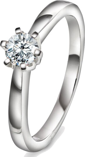 Olivia, Ring i 585 hvitt gull med diamant 0,30 ct, størrelse 56