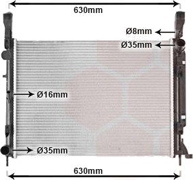 VAN WEZEL 43002472 Radiator motorkjøling