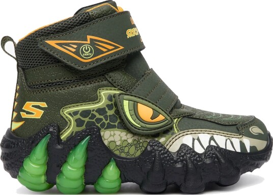 Skechers O-Saurus 2.0 Arctic Blinkende Mid Sneakers, Grønn, 27