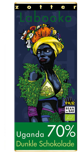 Zotter Labooko 70% Uganda Craft Chocolate Bar