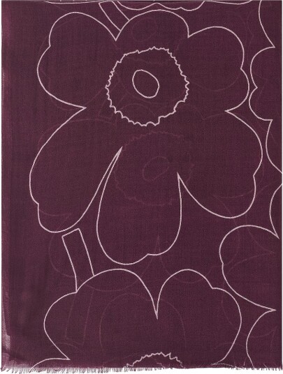 Marimekko Skjerf Fiore Piirto Unikko Lilla