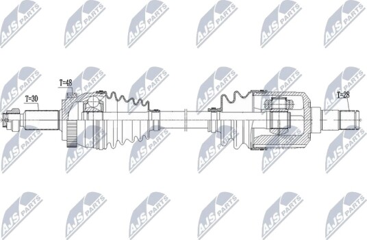 NTY NPW KA 413 Drivaksel