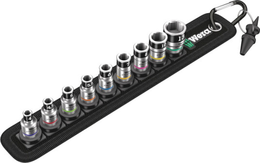 Wera 1/4" Hylsesett 10 Deler 4-13 mm DIN 3124 ISO 2725