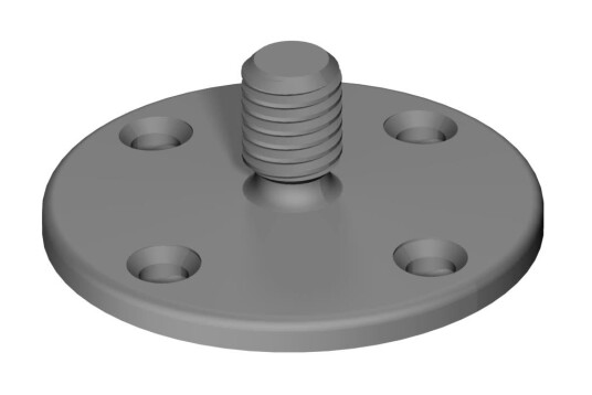 Obo Bettermann 5207266 Fotplate for ledningholder Ø 40 mm Jording & lynavledere