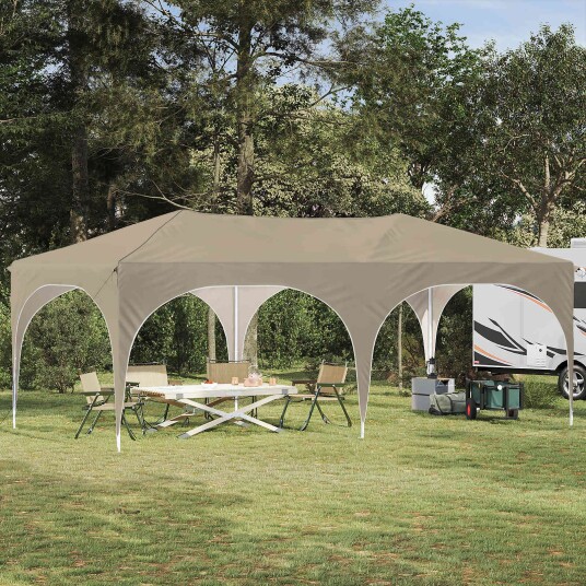 vidaXL Pop up Festtelt 575 x 288 x 245 cm Krem Oxford Stoff