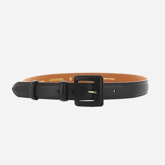 Maison Boinet Smooth Leather Belt - Black Sort 75