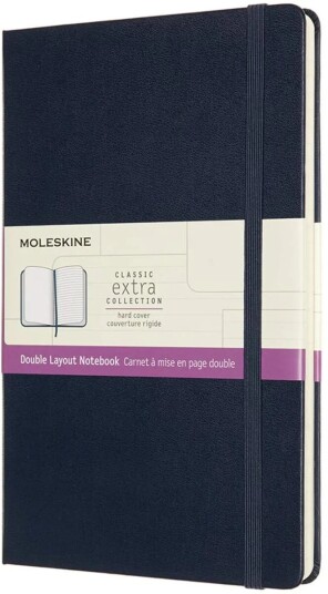 Moleskine Notatbok Moleskine L linjert/blank Blå Hard