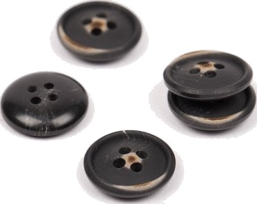 Drops Garnstudio Knapp imitert tre (Sort Charcoal) 15mm 705 50 stk Drops Garnstudio Knapp imitert tre (Sort Charcoal) 15mm 705 50 stk
