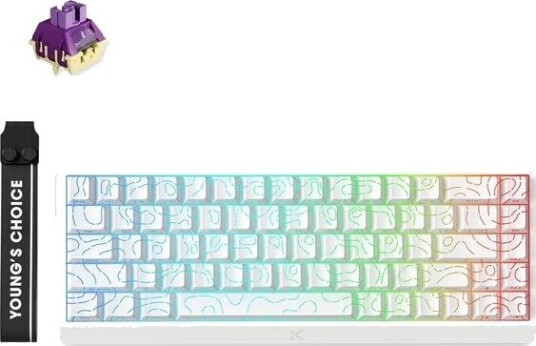 MCHOSE Ace 68 TTC Dragon Lord Hall Effect Magnetic Gamingtastatur Uten Numpad Engelsk (USA) Hvit HW-Ace68-32