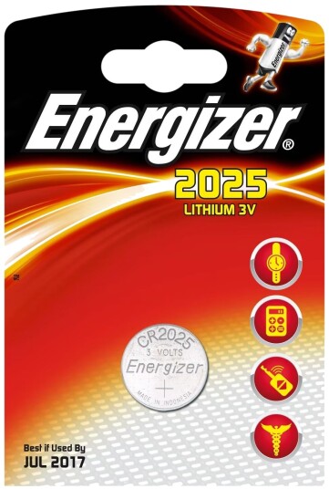 Energizer CR2025 Litium Knappcellebatteri 3V med 163 mAh (1 stk)