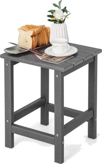 Utendørs HDPE Adirondack Sidebord – Værbestandig 36x36x47 cm