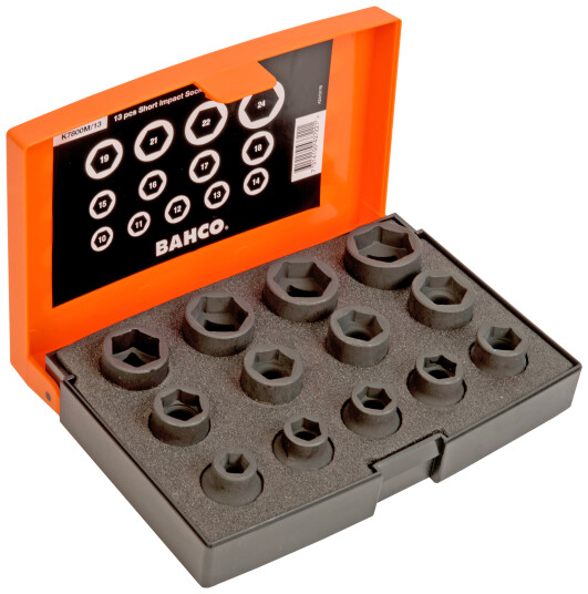 Krafttopsæt K7800M/13 1/2" korte 10-24mm, 13 dele
