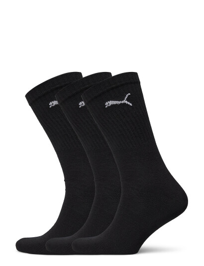 PUMA Puma Unisex Light Crew Sock 3P - Black - 39-42 PUMA Puma Unisex Light Crew Sock 3P - Black - 39-42