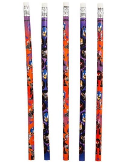 6 stk Lisensiert Sonic Prime Blyanter 6 stk Lisensiert Sonic Prime Blyanter