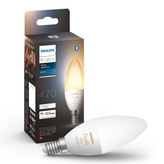 Philips Hue Ambiance Smart LED-pære E14 470 lm 1-pk.