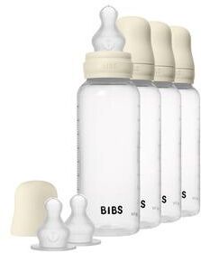 BIBS 4-pakning Babylåteflasker 270 ml Silikon i Ivory