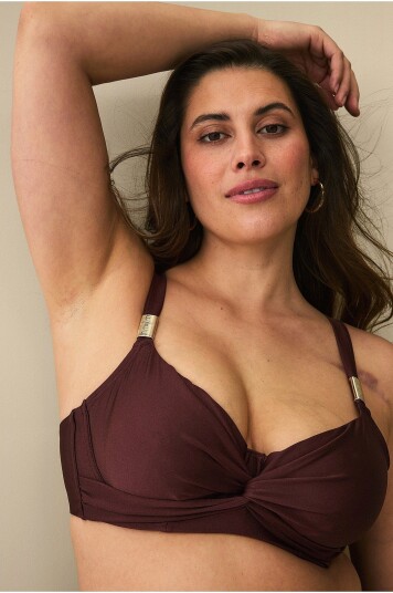 Ellos Plus collection   Bikini BH med drapering   Brun