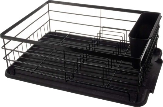 Northix Oppvaskstativ svart metall 44 x 31 14,5 cm Northix Oppvaskstativ svart metall 44 x 31 14,5 cm