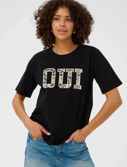 Kaffe Karosie Tee   Black   XS