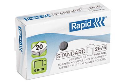 Rapid Stifter 26/6 galv. standard æsk/20000 stk Rapid Stifter 26/6 galv. standard æsk/20000 stk