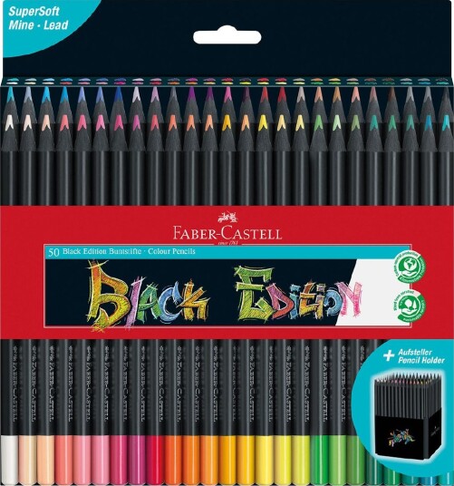 Faber-Castell Fargeblyanter Black Edition 50-set