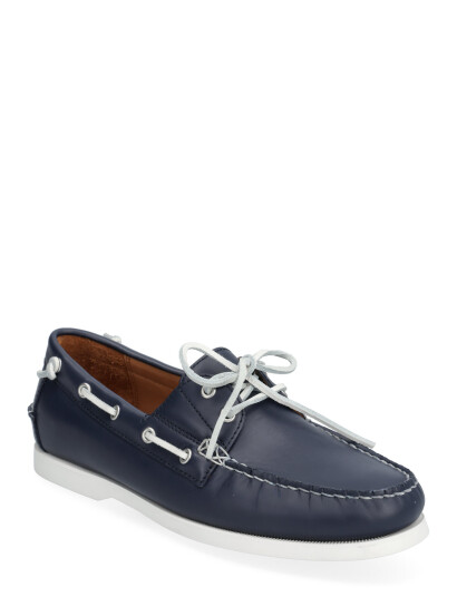 Polo Ralph Lauren Tumbled Leather-Merton Boat-Cs-Bts - Navy - 39.5