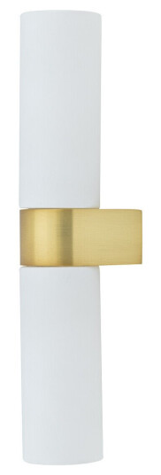 Other Brand Natalie vegglampe dobbel IP44 - Opal/Messingfarget