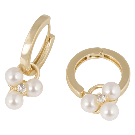 Snö Of Sweden Eira Tripple Pearl Ring Ear Gold and White Onesize Snö Of Sweden Eira Tripple Pearl Ring Ear Gold and White Onesize