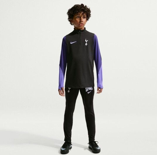 Tottenham Treningsskjorte Dri fit Strike Drill 3.   Svart/lilla/hvit Barn   Nike størrelse XS: 122 128 cm