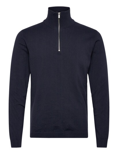 Enkel Studio Half Zip Knit   Navy   L