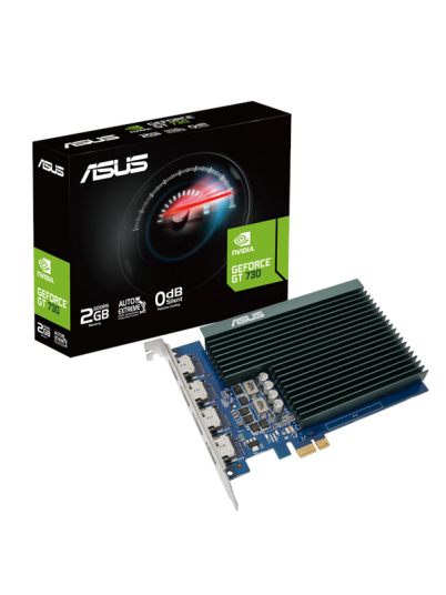 ASUS GeForce GT 730 2GB GDDR5 Grafikkort med Passiv Kjøling og 4 HDMI Utganger