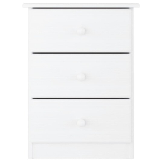 vidaXL Nattbord ALTA hvit 41x35x55 cm heltre furu