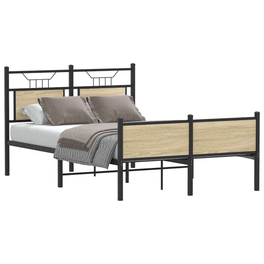  Sengeramme uten madrass sonoma eik 120x190 cm konstruert tre